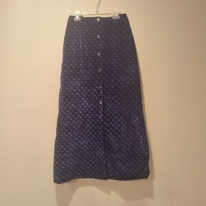 Elegant Blue Patterned Skirt